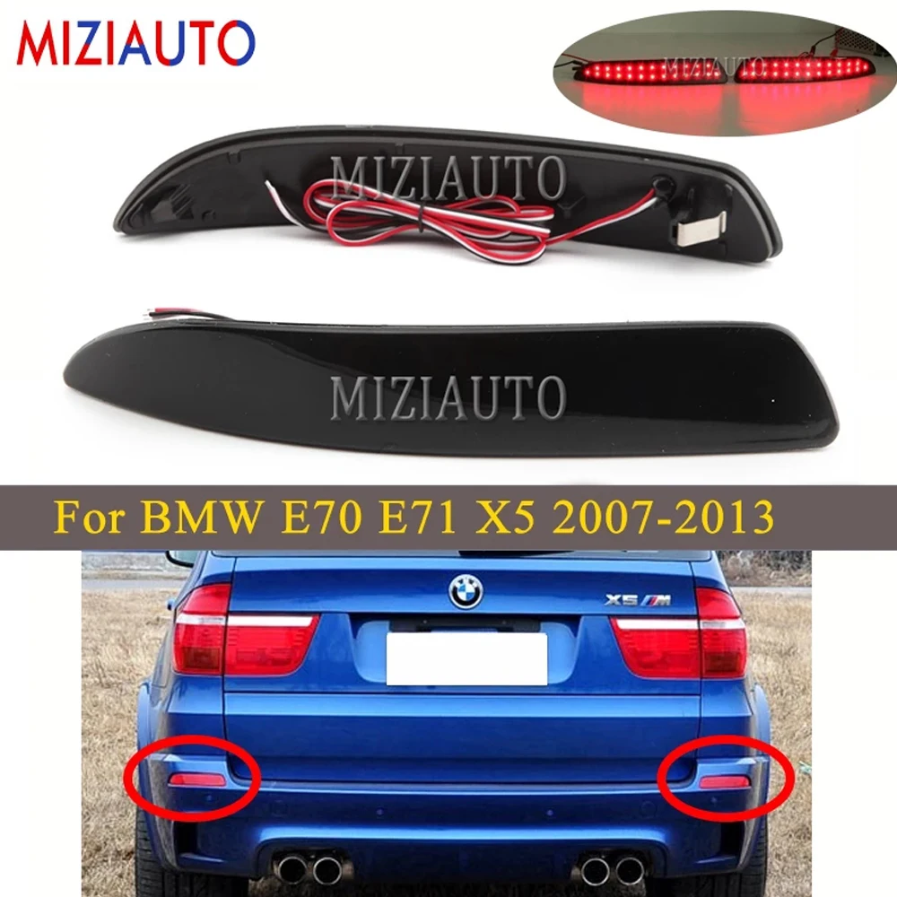 Ricoy Rear Right Side Bumper Cover Lens Lamp Reflector Housing Tail Warning Light For BMW X5 E70/71 2007-2013 