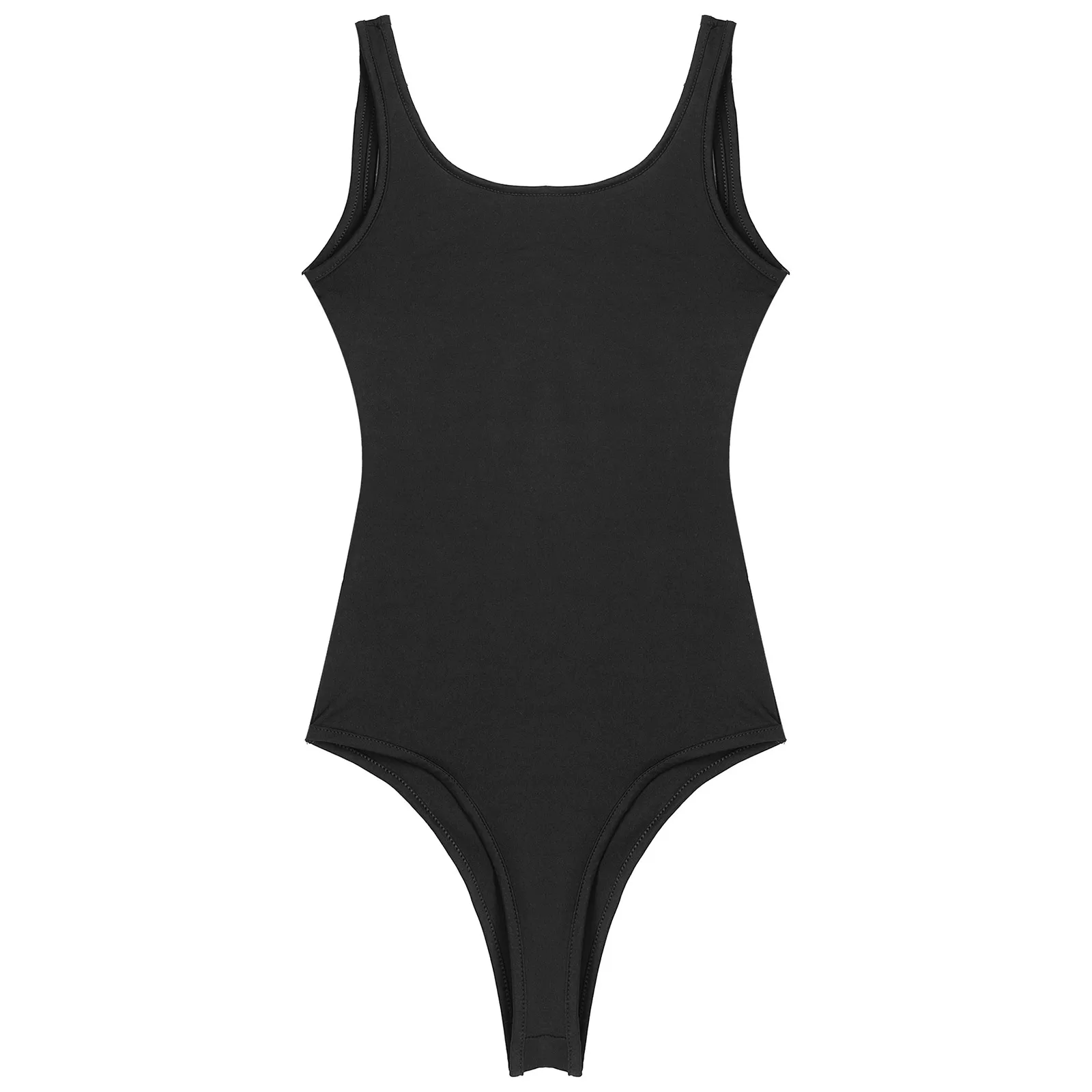 Women Ladies Sleeveless Deep U Open Back Active Workout Running Gym