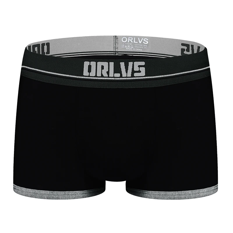 ORLVS Брендовое Мужское нижнее белье мужские боксеры cueca tanga дышащие Ropa Interior Hombre мужские боксеры шорты быстросохнущая сетка calzoncillo мужские - Цвет: OR198-black