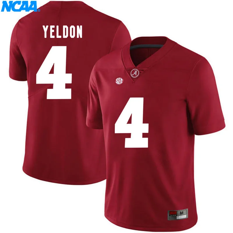 Новое поступление высокое качество Alabama T.J. Yeldon#4 Tua Tagovailoa#13 футболки для колледжа Ограниченная серия майки S-XXXL