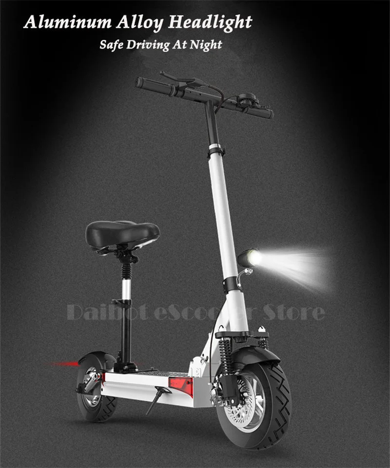 Electric Scooters Adults Two Wheels Electric Scooters With Seat 10 Inch Brushless Motor 500W 48V Folding Electric Skateboard     (15)