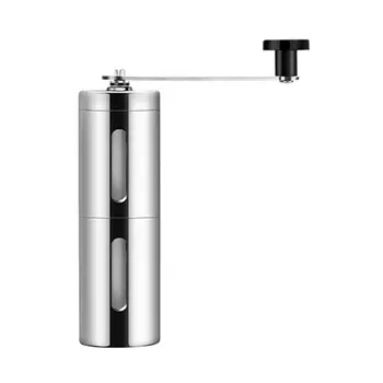 

Manual Coffee Grinder- Hand Conical Coffee Bean Grinder With Ceramic Mechanism By Flafster Kitchen- Portable Stainless Steel
