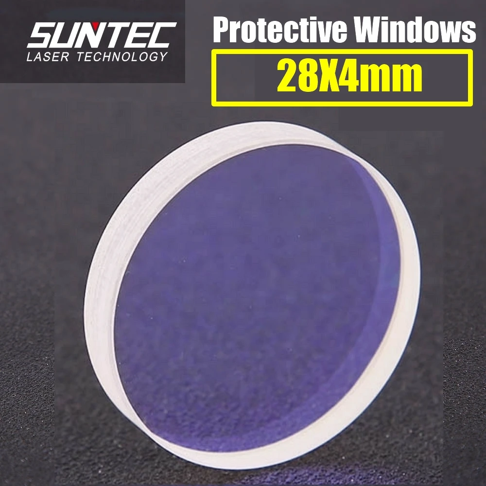 Cheap Suntec laser protection lens Protective windows 28*4mm for 500W/700W/800W/1000W/1500W Raytools AG Fiber laser cutting head