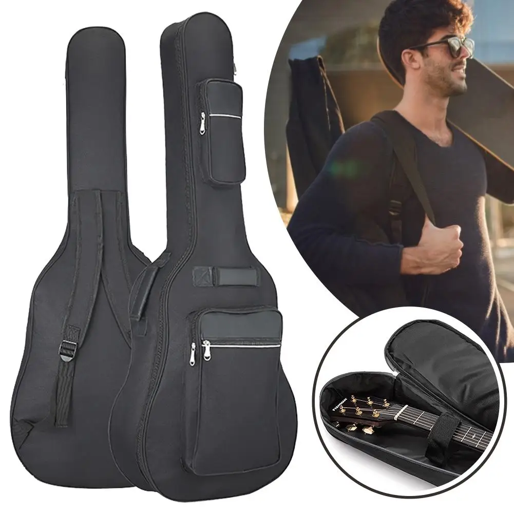 40/41 Inch Oxford Fabric Guitar Bag Soft Double Shoulder Straps Padded