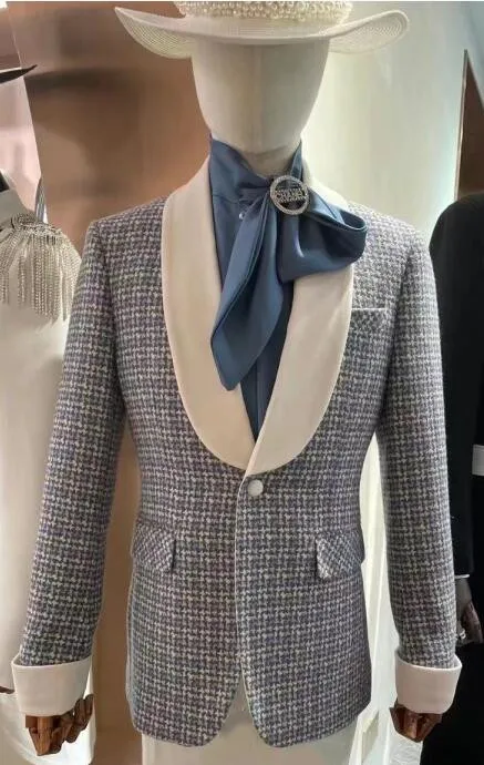 luxury fashion golden pattern wedding suits for men lapel double breasted groom slim fit party formal Blazer man only jackets