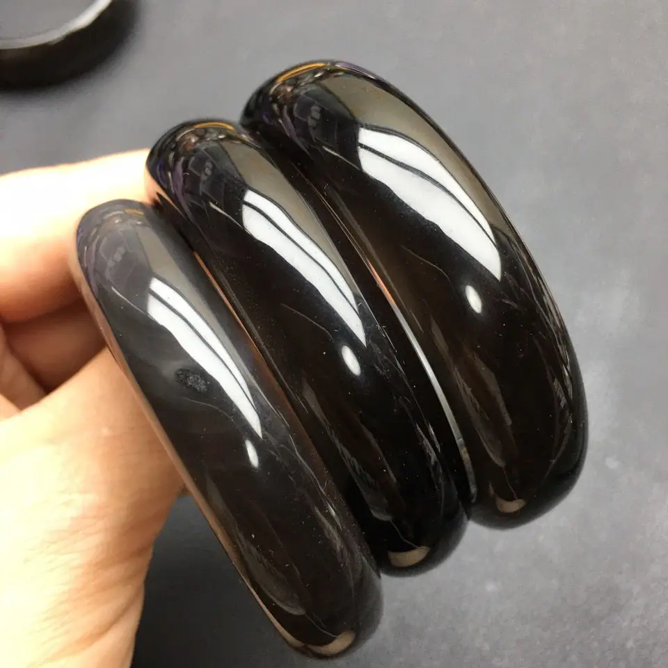 Rare Natural Jade Bracelet Black Decorative Bangle Women's All-match Fashion Jewelry Accessories Gift