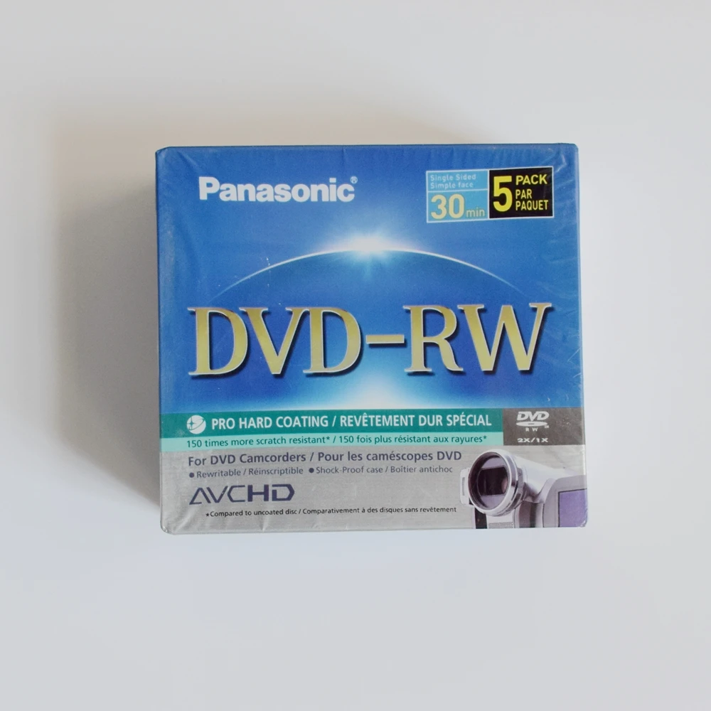 1pcs/2pcs/5pcs Panasonic Mini 3"(8cm) Dvdrw Rewriteable Disk 30min 1