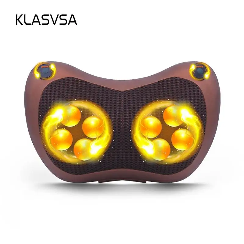 KLASVSA разминающая Массажная подушка для головы для дома, для автомобиля, двойное использование, шейный пояс, поясничная Талия, облегчение боли в ногах, расслабление, забота о здоровье