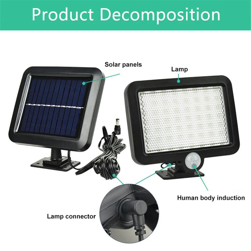 2/4pcs 100/56/30 LED Solar Light Wall Lamp For Outdoor Yard Garden Lamps PIR Motion Sensor LED Lights Waterproof Security Yard L