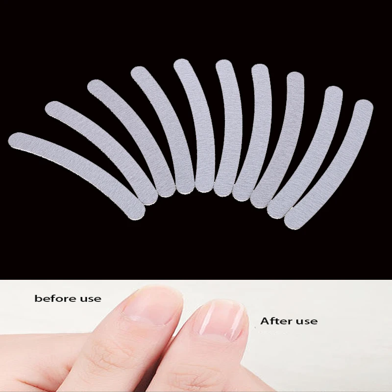 Monja 10 шт./компл. серое акриловое Пилочки для ногтей 80/100 дизайн ногтей буфера шлифовальный полировка наждачной бумагой файлы DIY Инструменты для маникюра