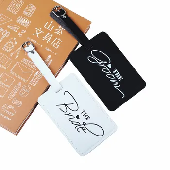 

Hot New 1 pcs Bride&Groom Suitcase Luggage Tag Bag Pendant Travel Accessories Name ID Address Wedding Label