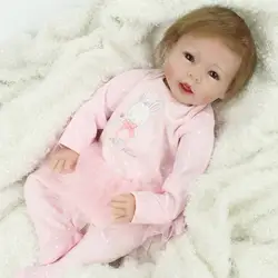 Красивая маленькая девочка Bebes Reborn Baby DOLLMAI новый дизайн Силиконовое покрытие куклы живые реалистичные эмуляция reborn игрушки подарок