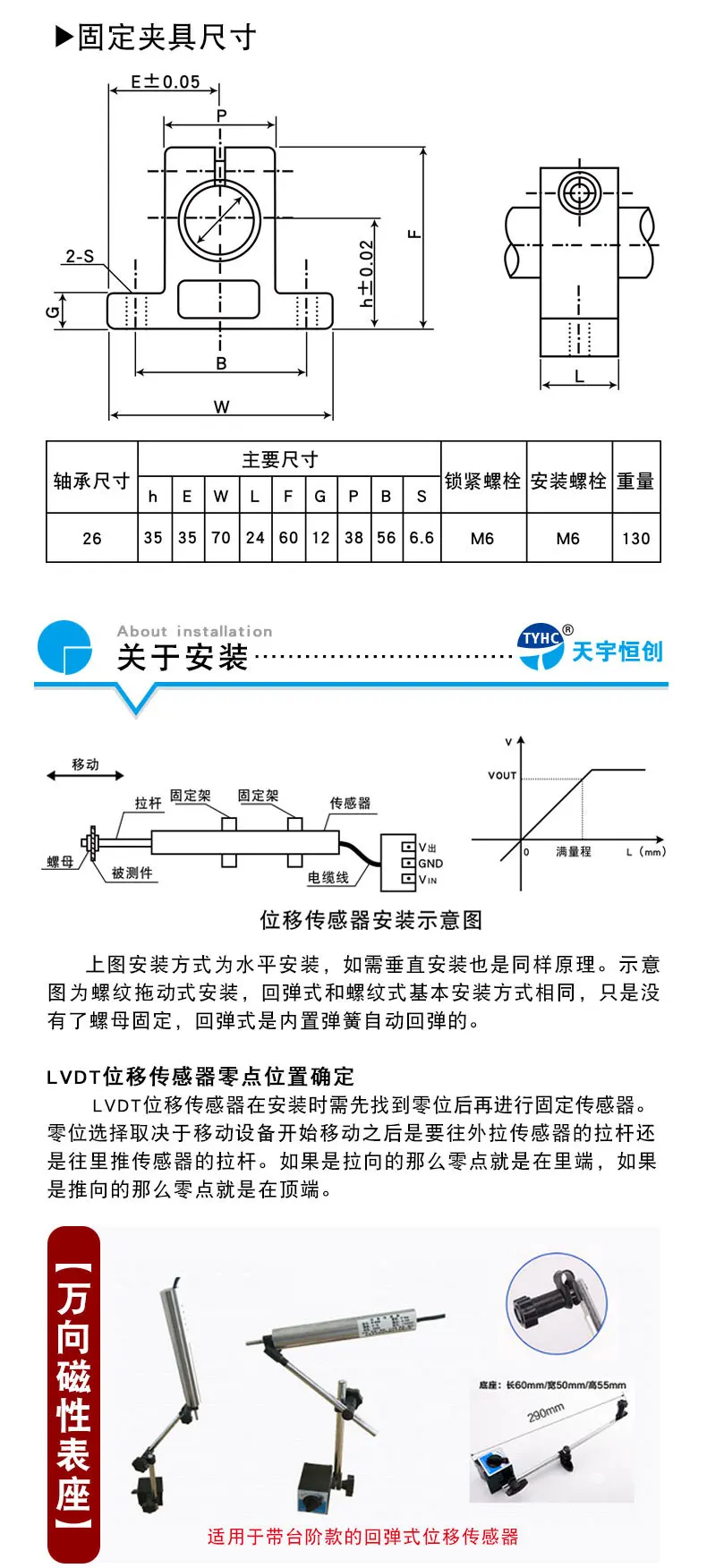Displacement Sensor Rebound Tie-rod Displacement Sensor Differential LVDT High Precision Analog Signal