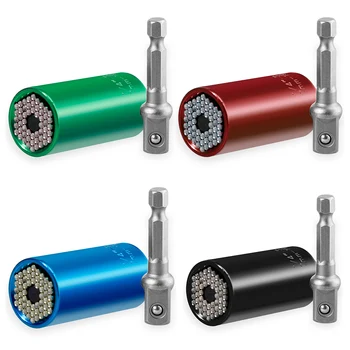 

2Pcs Torque Wrench Head Set Universal Socket Sleeve Adapter 7-19mm Power Drill Ratchet Bushing Spanner Key Grip Multi Hand Tools