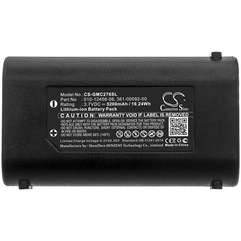 Cameron sino 5200 мА/ч, батарея для GARMIN GPS карта 276Cx 010-12456-06 361-00092-00