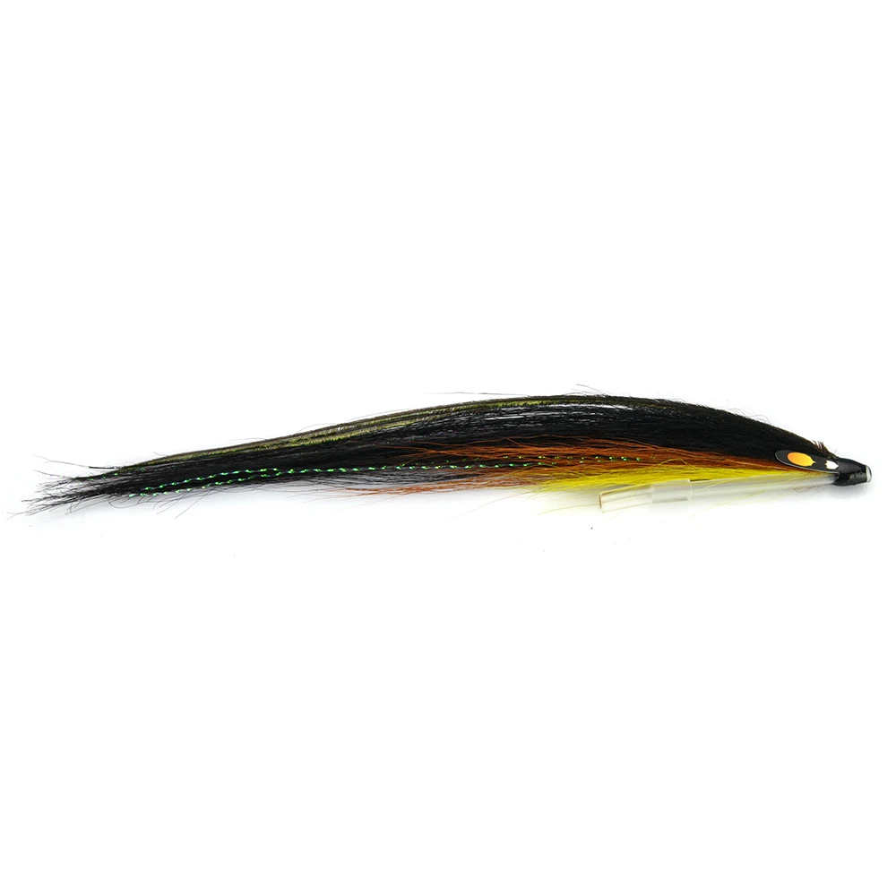 Laerdal Sunray Shadow Yellow Salmon Fly Sea Trout Flies Plastic Tubes(8-pack
