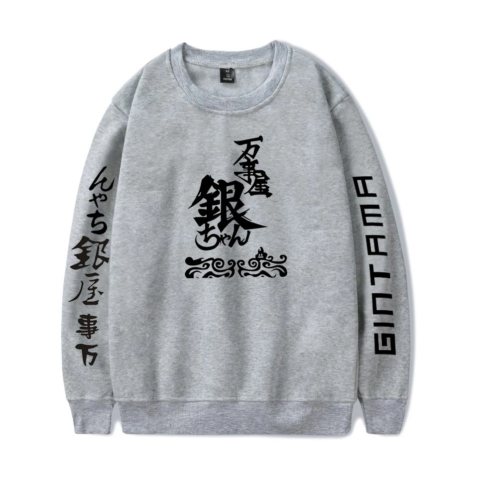 Gintama Sweatshirt Harajuku Fashion Anime Sweatshirt Sakata Gintoki Funny Printed Japanese Cartoon Autumn Winter Pullover