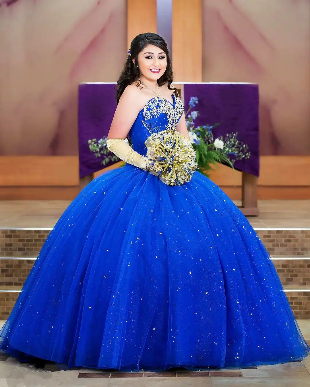 royal blue quince dress