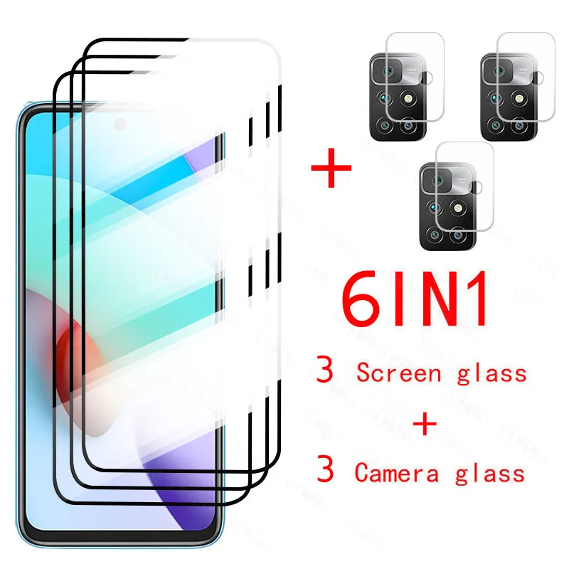 phone screen cover Glass For Redmi 10 Camera Glass Screen Protector For Xiaomi Redmi Note 10 Pro Tempered Glass Phone Protective Phone Film Redmi10 best screen guard for mobile Screen Protectors