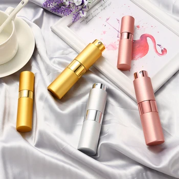 

8/15ml Portable Mini Aluminum Pump Sprayer Bottles Refillable Perfume Atomizer Empty Cosmetic Containers Sub-bottle Glass Liner