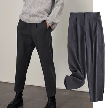 Withered-Pantalones bombachos Vintage para Mujer, pantalón plisado, informal, con piernas, estilo inglés
