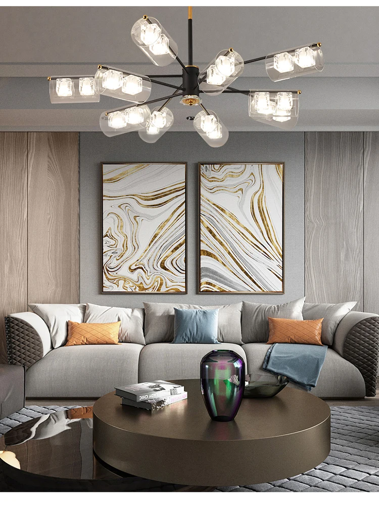 modern crystal chandelier Bedroom chandelier creative home lamps simple modern living room LED ceiling lamp indoor lighting ceiling lamp led chandelier