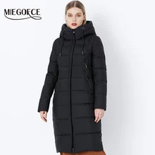 Miegfce 2019 invierno nueva colección Bio Fluff encapuchado mujer abrigo de invierno Parka estilo europeo cálida chaqueta de invierno para mujer con estilo(China)