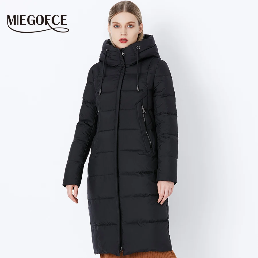 Kopen Miegofce 2019 Winter Nieuwe Collectie Bio Pluis Hooded Vrouwen Winter Jas Parka Europese Stijl Warme Stijlvolle Vrouwen Winter jas