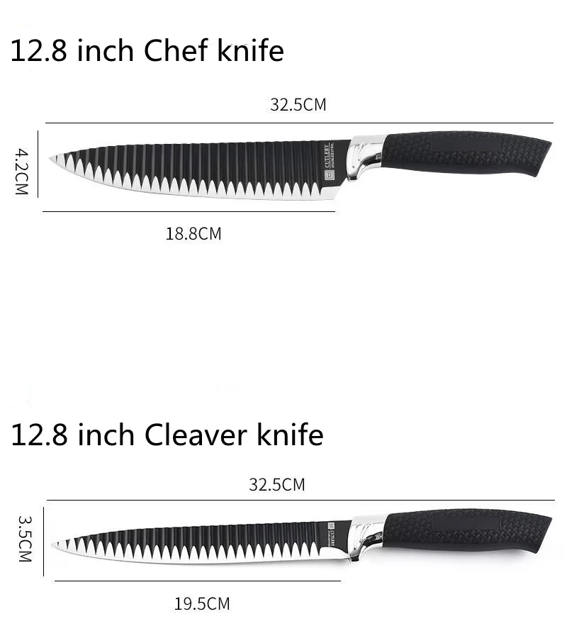 US $28.10 Little Cook 5pcs Kitchen Knives Set Chef Knife Cleaver Pumpkin Carving Stainless Steel Japanese Style Knifes Set Cooking Set