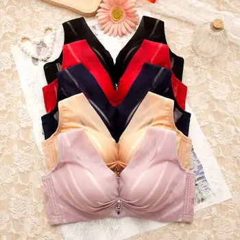 

Women Bra 2019 Seamless Underwire Push Up Bralette With Padding Soft Comfort Cotton Bra For Big Breast Bralette Lingerie Bh