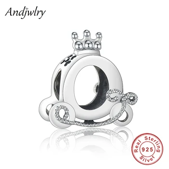 

Fit Original Charms Bracelet 925 Sterling Silver Polished Crown O Carriage Charm Beads Women Berloque 925 Silver
