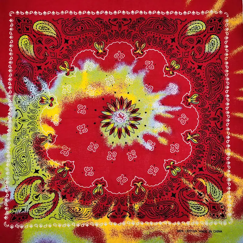 New Fashion Hip Hop 100% Cotton Bandana Square Scarf 55cm*55cm Black Red Paisley Headband Printed For Women/Men/Boys/Girls - Image 70