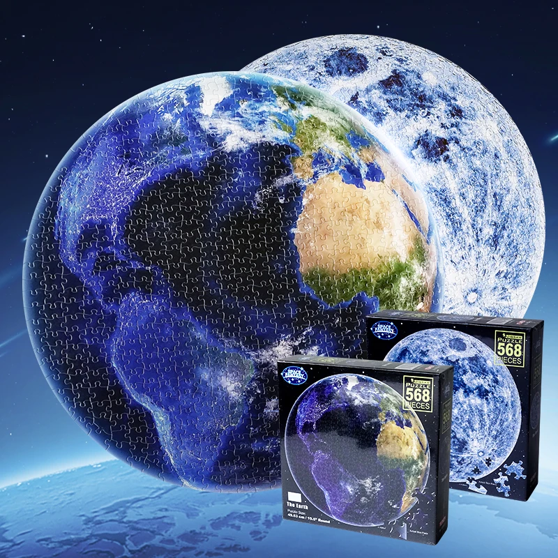 Циркулярная светящаяся головоломка Earth Moon 500-1000 штук/набор для детей сделай сам