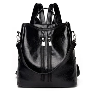 

Casual Backpack Foldable Stylish Fabala Multifunctional Travel Bags PU Leather Dual Purpose Hiking Portable