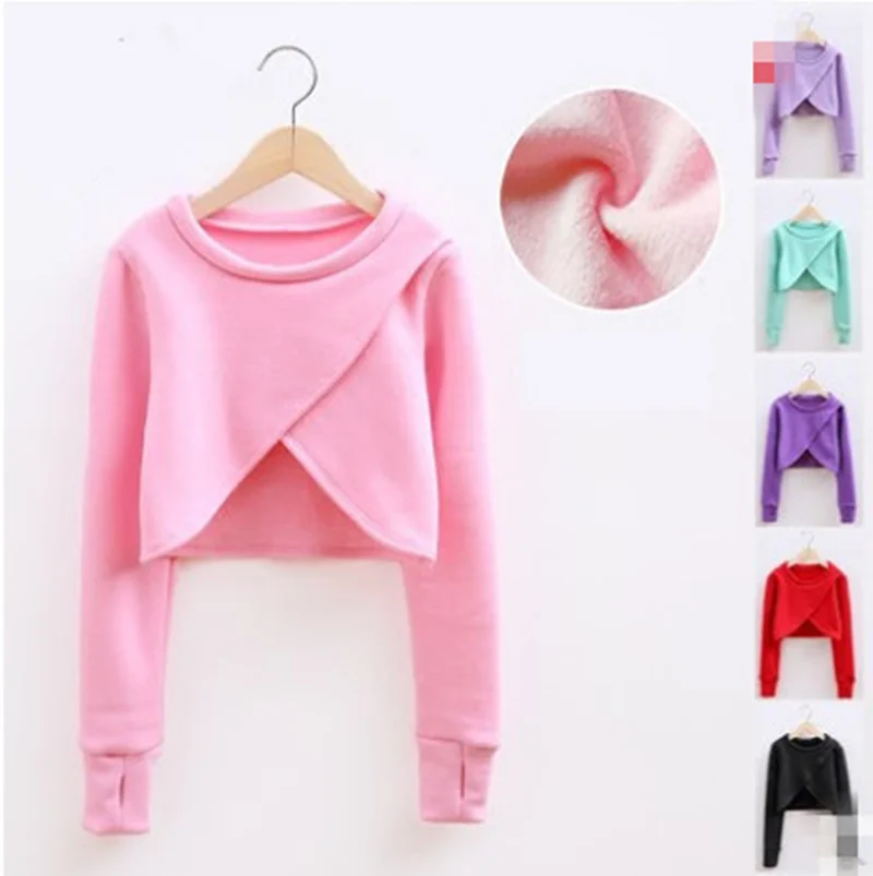 new-autumn-winter-cotton-long-sleeve-thick-warm-shawl-coat-girls-kids-children-ballet-dance-short-jacket-high-waist-outwear