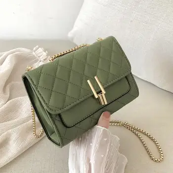 

Women Crossbody Bags 2020 PU Leather Handbags Women Bag Designer Famous Brands Ladies Shoulder Bag Chain Bag Sac A Main Femme