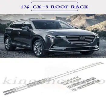 

2Pcs left right Aluminium roof rack rail bar fits for Mazda CX-9 CX9 2018 2019 2020 protector