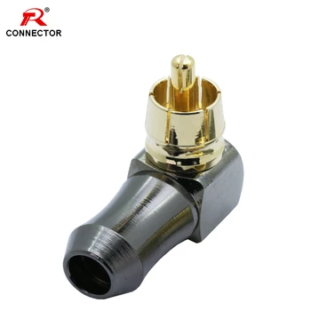 

8PCS RCA Connector, RCA Right Angle HIFI Terminals, High Quality Gold Plated, Supporting up to 6.5mm Cable