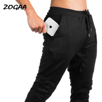 

ZOGAA Breathable Jogging Pants Men Fitness Joggers Running Pants With Zip Pocket Training Sport Pants For Running Tennis