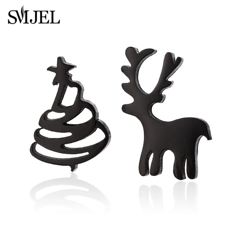 Niedliche Edelstahl-Hirsch-Ohrringe Mädchen Mode Weihnachten Rentier-Ohrstecker Baum Schneeflocke Fledermaus Wolf Schmuck Weihnachtsgeschenk – Detail 32