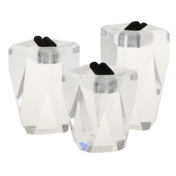 

3 Pieces/Set Display Ring Stands Modern Acrylic Ring Holder Wedding Ring Box