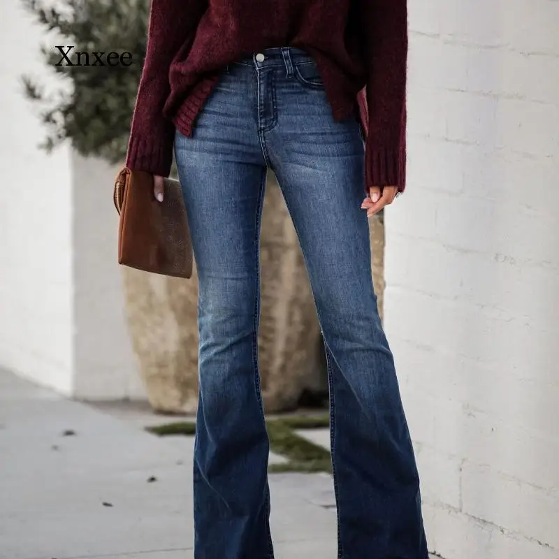 New Slim Denim Flare Trousers Vintage 