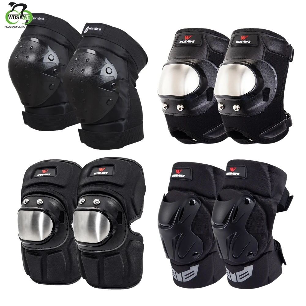 Zerone 4 pcs Motorcycle Motocross Cycling Elbow and Knee Pads Protector Guard Armors Set Black