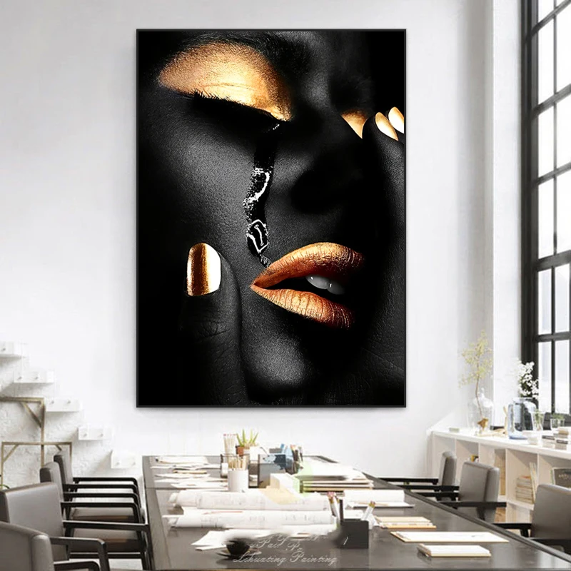 CRYING BLACK GOLD WOMEN CANVAS
