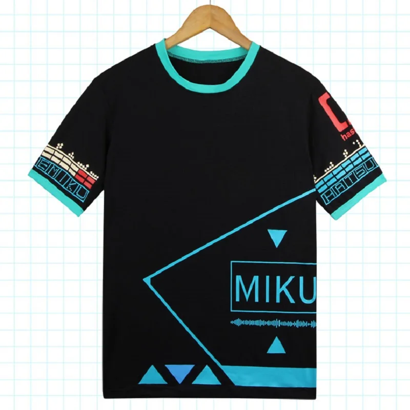 Hatsune Miku Vocaloid футболка летние топы женские повседневные футболки femme футболки с аниме рисунком Одежда для девочек женские топы тройники - Цвет: Style 1