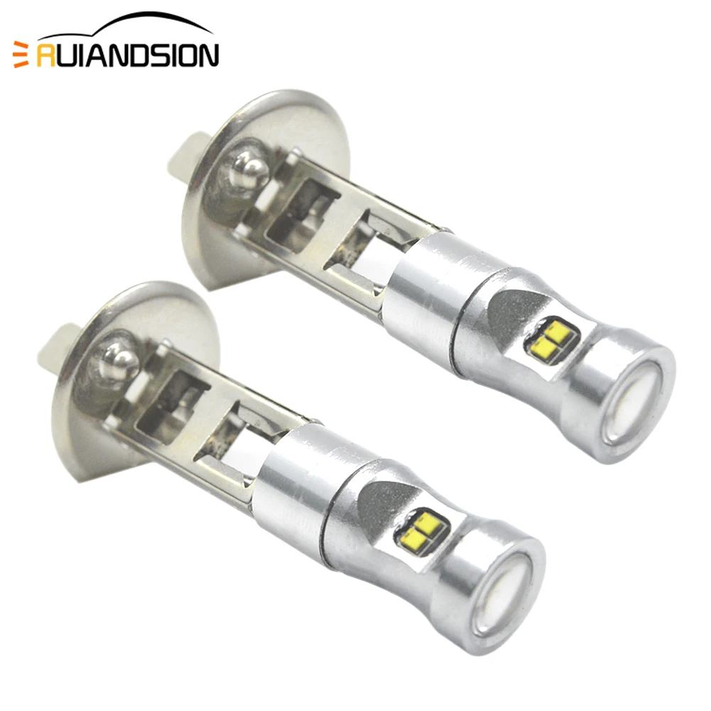 

2X 30W 12-18V Canbus H1 CSP 6SMD Non-polarity 600LM Bulb Led Light Source Indicator Signal Fog Lamp Error Free For Car 4x4 SUV