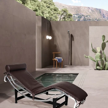 

Adjustable Patio Chaise Lounge Chair Heavy Duty Outdoor Camping Recliner Folding with Pillow Pocket for Garden Yard Lawn Beach
