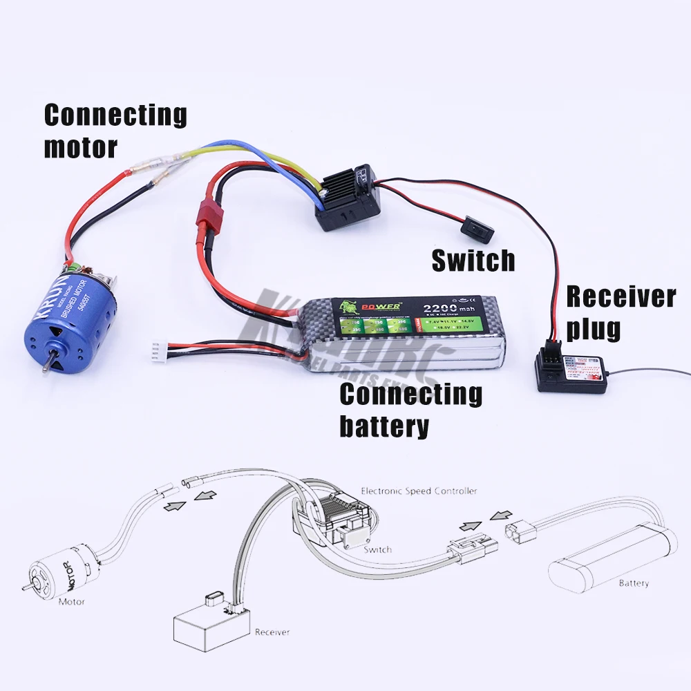 WP-1060-RTR водонепроницаемый 2 S-3 S 60A матовый ESC для 1/10 Tamiya Traxxas Redcat HSP HPI RC автомобиль