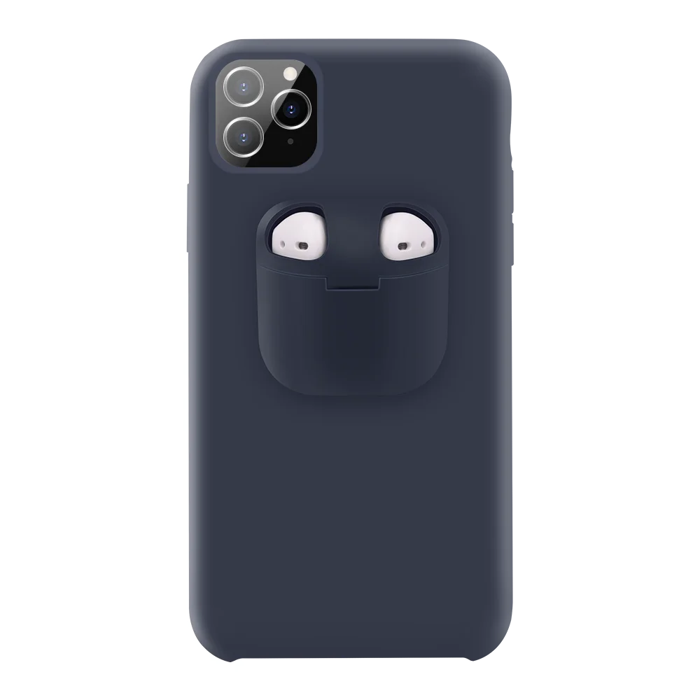 Роскошный Жидкий чехол для телефона с Airpods чехол для iPhone 11 Pro Max Xs Max XR силиконовый чехол для телефона AirPod чехол для Air Pods - Цвет: 06