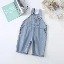 Стиль; джинсовые комбинезоны для мальчиков и девочек; сезон весна-лето; модные детские штаны; 1-6 лет; PP668